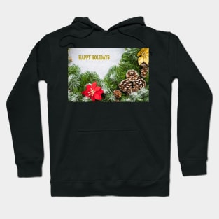 Christmas Wreath with Happy Holidays Hoodie